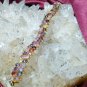 Semi precious Mixed color gemstone bracelets 2 lines