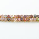 Semi precious Mixed color gemstone bracelets 2 lines