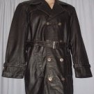 BRAND NEW Black James Leather Trenchcoat (M) F700