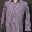 BRAND NEW Club Room Blue/Purple Squares Shirt 16 32/33 #1240