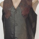BRAND NEW Men's Leather & Snake Vest (L) #0167