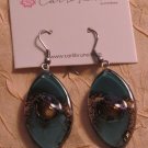 BRAND NEW Handmade Aqua Glass Zulu Earrings#0569