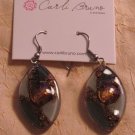 BRAND NEW Handmade Gray Glass Zulu Earrings #0570