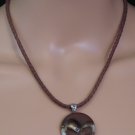 BRAND NEW Handmade Carla Necklace w/Leather #0577