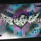 Airbrushed License Plate Personalized Name Does Not Play well