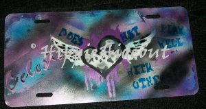 Airbrushed License Plate Personalized Name Does Not Play well