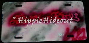 Airbrushed License Plate Personalized Name Spoiled Brat