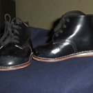 BLACK BABY BOY HIGH TOP SHOES ALL LEATHER WALKER SIZE 3