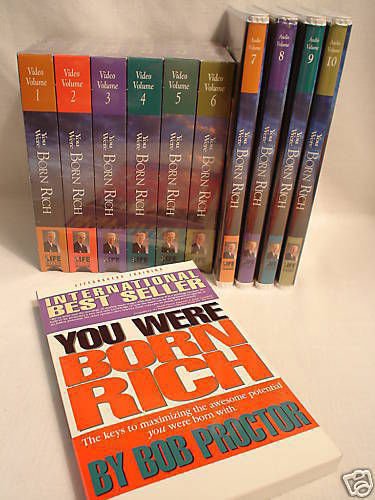 BOB PROCTOR  YOU WERE BORN RICH 8 TAPES+6 VHS MSRP $497