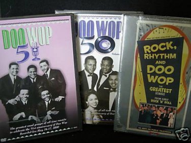 ROCK, RHYTHM & DOO WOP 50 51 PBS CONCERTS 6.5 HRS (3) DOUBLE LENGTH DVD Like New