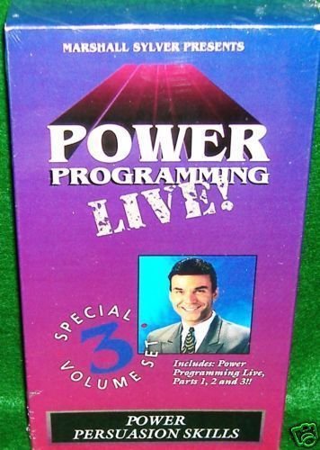 MARSHALL SYLVER - POWER PROGRAMMING LIVE  3 Volumes  HYPNOSIS NLP $199 - VHS+DVD