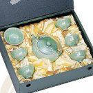 Emerald Green Crystal Full Tea Set