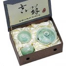 Emerald Green Crystal Small Tea Set