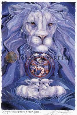 Jody BERGSMA Art LION LAMB : Time for Peace