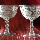 Fostoria Etched - Cut Crystal Champagne Goblets