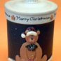 Teddy Bear Holiday Christmas Lidded Candle Jar