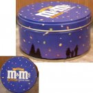 M & M Peanut Candy Holiday Silhouette Collector Tin 1989