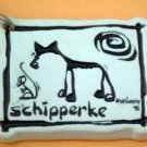 Schipperke Cavern Canine Dog Breed Stoneware Ceramic Clay Key Chain McCartney - NEW