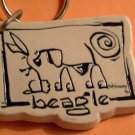 Beagle Cavern Canine Dog Breed Stoneware Ceramic Clay Jewelry Key Chain McCartney - NEW