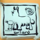 Briard Cavern Canine Dog Breed Stoneware Ceramic Clay Jewelry Key Chain McCartney - NEW
