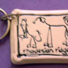 Rhodesian Ridgeback Cavern Canine Dog Breed Stoneware Ceramic Clay Jewelry Key Chain McCartney - NEW