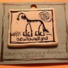 Newfoundland Newfy Cavern Canine Dog Breed Stoneware Ceramic Clay Jewelry Pin McCartney - NEW