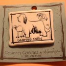 Bearded Collie Cavern Canine Dog Breed Stoneware Ceramic Clay Jewelry Pin McCartney - NEW