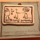 Corgi Cavern Canine Dog Breed Stoneware Ceramic Clay Jewelry Pin McCartney - NEW