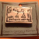Portuguese Water Dog Cavern Canine Breed Stoneware Ceramic Clay Jewelry Pin McCartney - NEW