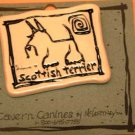 Scottish Terrier Cavern Canine Dog Breed Stoneware Ceramic Clay Jewelry Pin McCartney - NEW