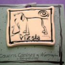 Vizla Cavern Canine Dog Breed Stoneware Ceramic Clay Jewelry Pin McCartney - NEW