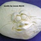 SILICONE MOLD Silly ROCK FACE #1 Candle Soap Resin Molds