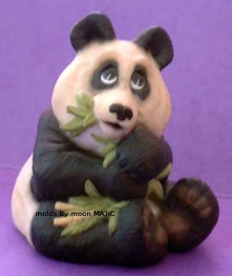 PANDA BEAR Extremely Cute! SILICONE Candle Soap Resin Plaster Cement MOLD