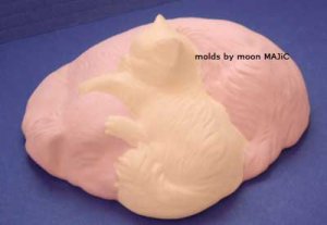 DOG & CAT Friendship Novelty Animal SILICONE Candle Soap Resin Plaster Cement MOLD