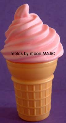 ICE CREAM Cone #2 Novelty SILICONE Candle Soap Resin MOLD