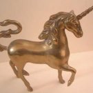 Solid Brass Unicorn Fantasy Prancing Figurine