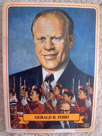 VINTAGE PHOTOGRAPH 14 : Gerald Ford Presidential Trading Card