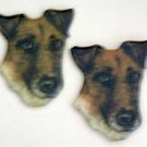 Terrier Dog Puffy Magnet NWT Set of 2