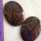6- Sparkle Filled Crafting Flat Backs for Jewelry Altered Art Crafts and More!