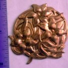 Lily Flower Raw Brass Jewelry Craft Altered Art Clay Mold Design