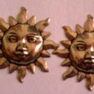 Sun w Holes Set 2 Raw Brass Jewelry Craft Altered Art Clay Mold Design