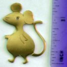 Mouse Raw Brass Jewelry Craft Altered Art Clay Mold Design