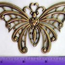 Moth XL Butterfly Gothic Raw Brass Jewelry Craft Altered Art Clay Mold Design