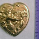 Seahorse Mermaid Heart Raw Brass Jewelry Craft Altered Art Clay Mold Design