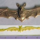 Bat Lg Raw Brass Jewelry Craft Altered Art Clay Mold Design