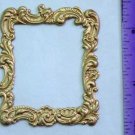 Frame Rectangle Raw Brass Jewelry Craft Altered Art Clay Mold Design
