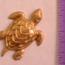 Turtle Realistic Raw Brass Jewelry Craft Altered Art Clay Mold Design