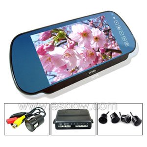 Reverse Parking Sensor with 6 inch 16:9 TFT LCD screen Rearview LCD Monitor