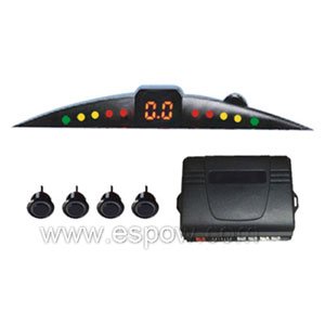 Ultrasonic Reverse Parking Sensor System LED Display Audible Alarm
