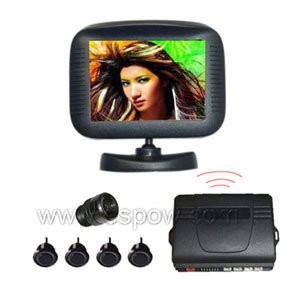 Ultrasonic Reverse Parking Sensor System LCD Monitor Audible Alarm Infrared Camera